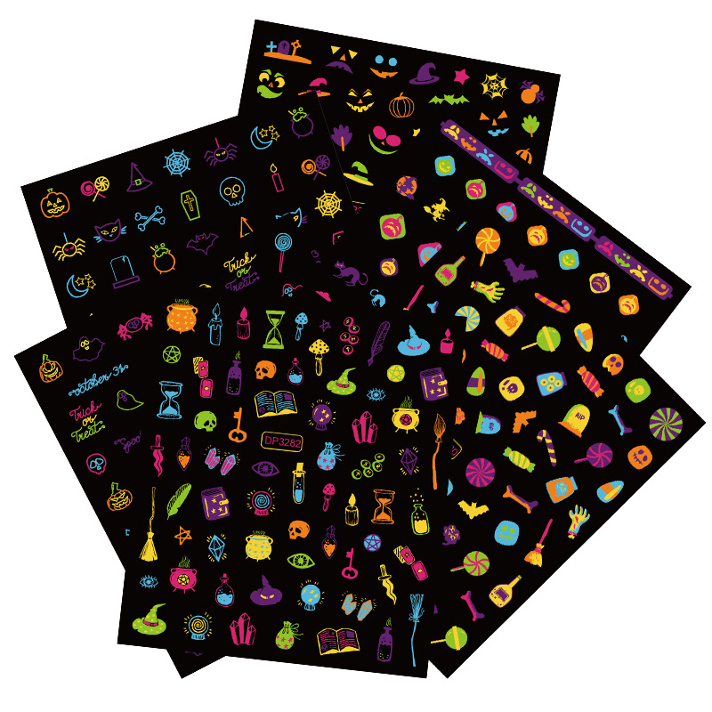 Self Adhesive Cartoon Halloween Nail Art Stickers