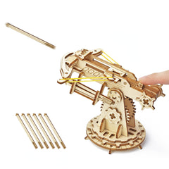 3D Siege Crossbow Wood Puzzle with Leather Band