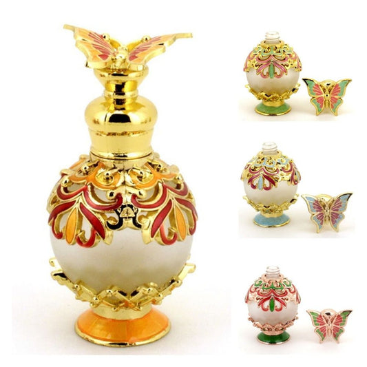 Butterfly Decor Perfume Bottle Vintage Empty Refillable Vials 15ml