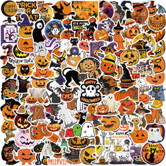 100PCS Halloween Stickers Waterproof Pumpkin Vinyl Stickers
