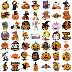 100PCS Halloween Stickers Waterproof Pumpkin Vinyl Stickers