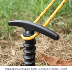 8pcs Tent Pegs Rope Combo Outdoor Camping Tent Rope Organizer Backpack Binding