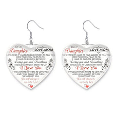 Heart Shaped Crystal Earring For Girls - Christmas Holiday