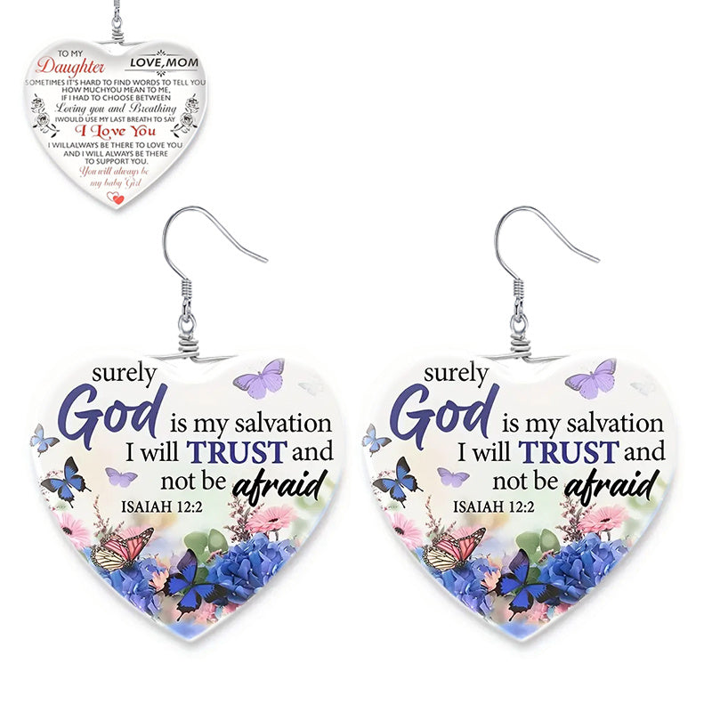 Heart Shaped Crystal Earring For Girls - Christmas Holiday