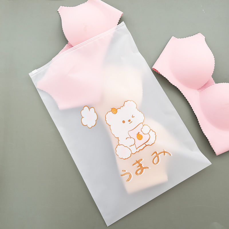 Transparent Underwear Storage Bag Cartoon Luggage Organizer