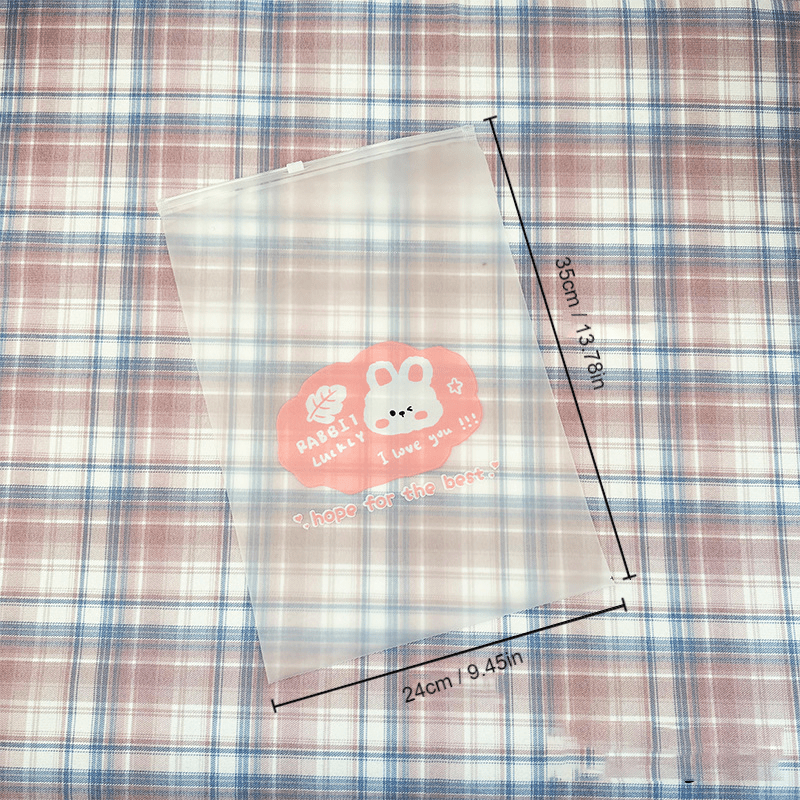 Transparent Underwear Storage Bag Cartoon Luggage Organizer