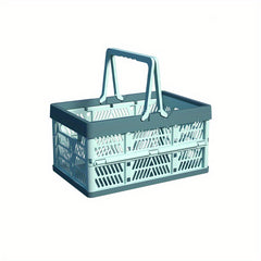 Outdoor Camping Folding Storage Basket Large Capacity Food Snack Storage Basket