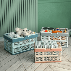 Outdoor Camping Folding Storage Basket Large Capacity Food Snack Storage Basket