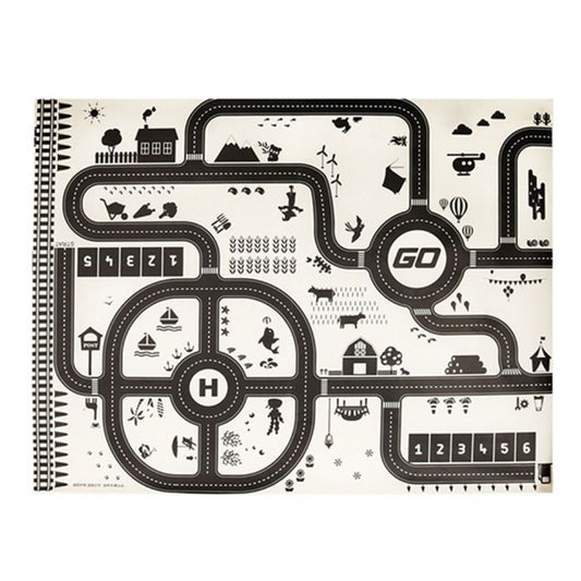 City Traffic Road Map Carpet for Kids Parking Lot Roadmap Play Mat
