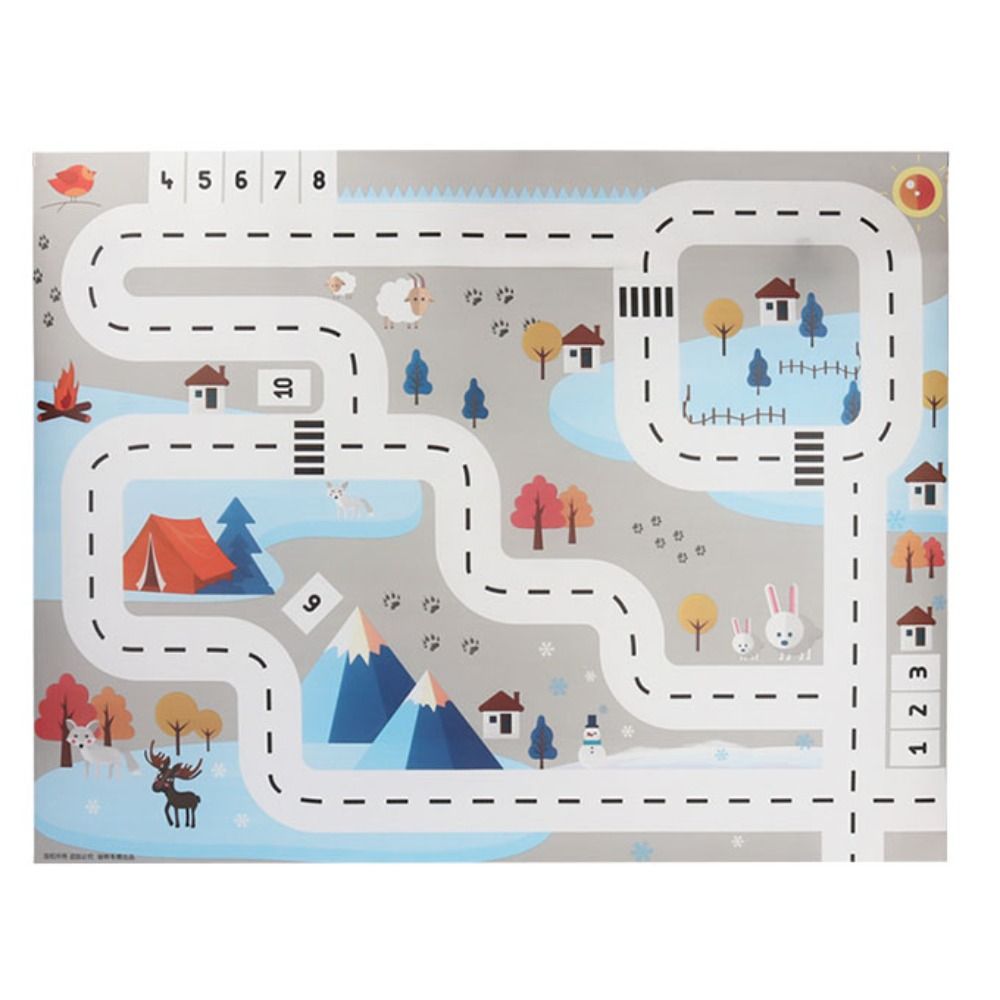City Traffic Road Map Carpet for Kids Parking Lot Roadmap Play Mat