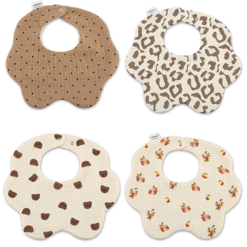 4pcs Newborn Baby Bibs U shaped Burp Cloth Boys Girls Baby Bib Feeding