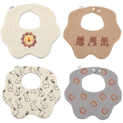 4pcs Newborn Baby Bibs U shaped Burp Cloth Boys Girls Baby Bib Feeding