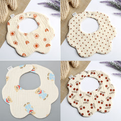 4pcs Newborn Baby Bibs U shaped Burp Cloth Boys Girls Baby Bib Feeding