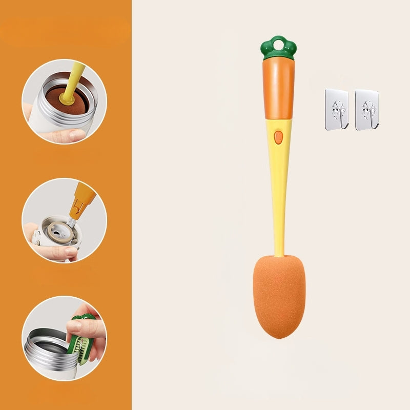 3 in 1 Plastic Cleaning Brush Carrot Multifunctional Cleaning Brush