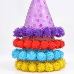 Golden Onion Paper Plush Ball Hat Birthday Party Supplies Hat