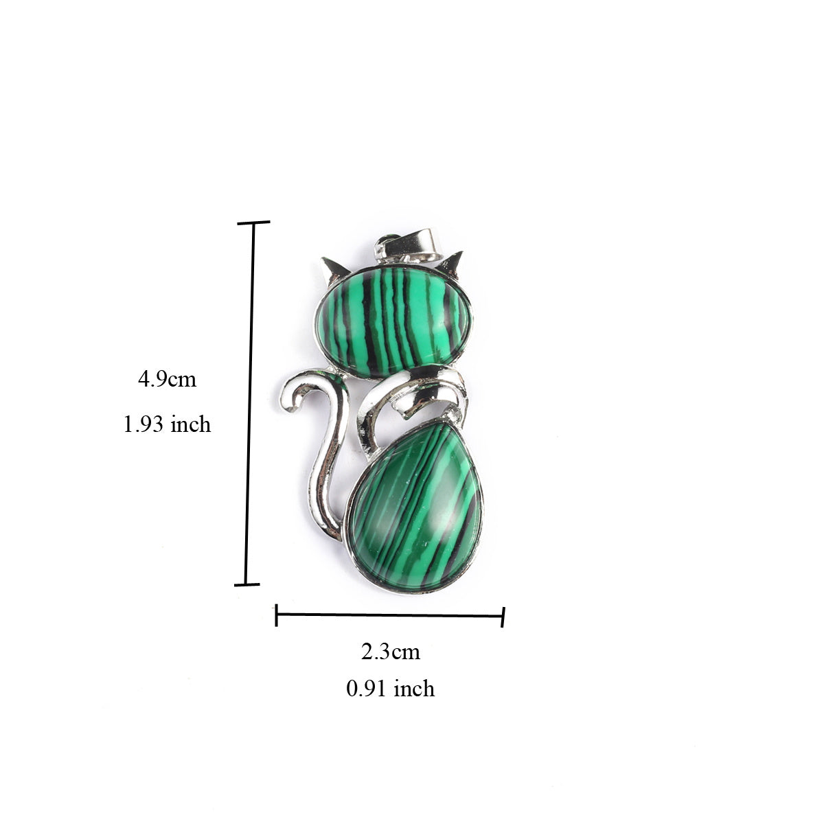 Natural Stone Pendant Kitten shaped Crystal Charms For Jewelry Mak