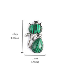 Natural Stone Pendant Kitten shaped Crystal Charms For Jewelry Mak