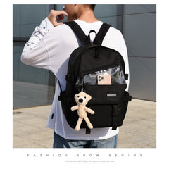 4pcs Backpack Crossbody Handbag Set Student Preppy Large Capacity Bag