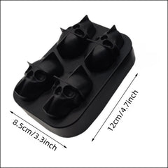 2pcs Skull Ice Cube Tray Silicone Halloween Whiskey Ice Tray