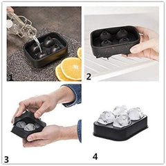 2pcs Skull Ice Cube Tray Silicone Halloween Whiskey Ice Tray