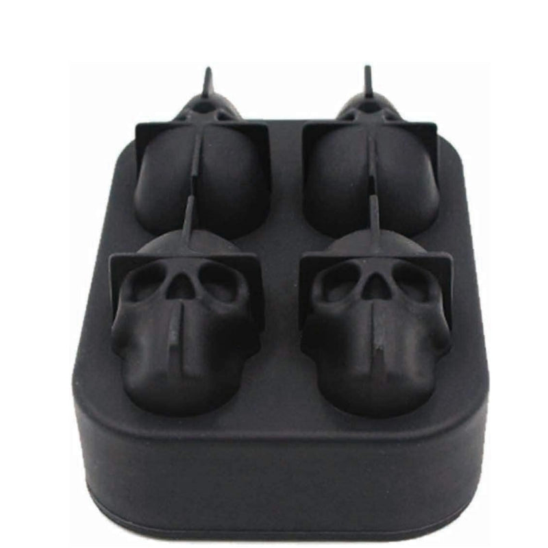 2pcs Skull Ice Cube Tray Silicone Halloween Whiskey Ice Tray