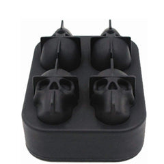 2pcs Skull Ice Cube Tray Silicone Halloween Whiskey Ice Tray