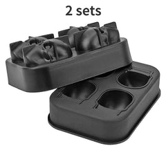 2pcs Skull Ice Cube Tray Silicone Halloween Whiskey Ice Tray