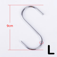 10pcs Stainless Steel S Hook Multifunctional Hanger Clasp