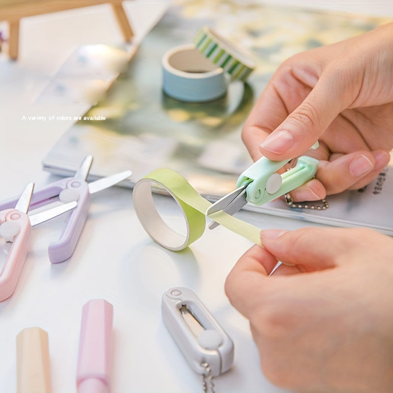 Mini Portable Safe Scissors For Office School Craft Sewing DIY Scrapbooking