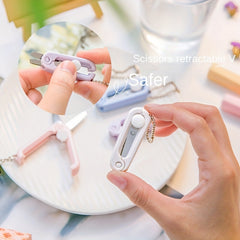 Mini Portable Safe Scissors For Office School Craft Sewing DIY Scrapbooking