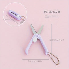 Mini Portable Safe Scissors For Office School Craft Sewing DIY Scrapbooking