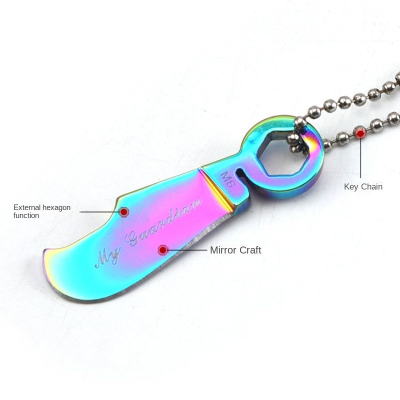 Men's Multifunctional Stainless Steel Keychain Opener