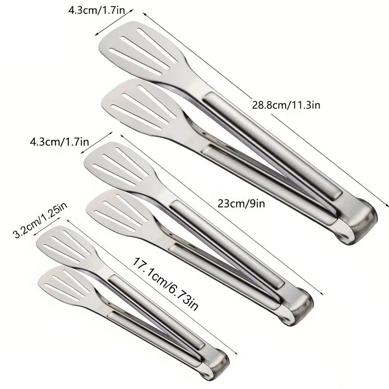Stainless Steel Tong Skewer Food Tongs BBQ Tool Vegetable Tong