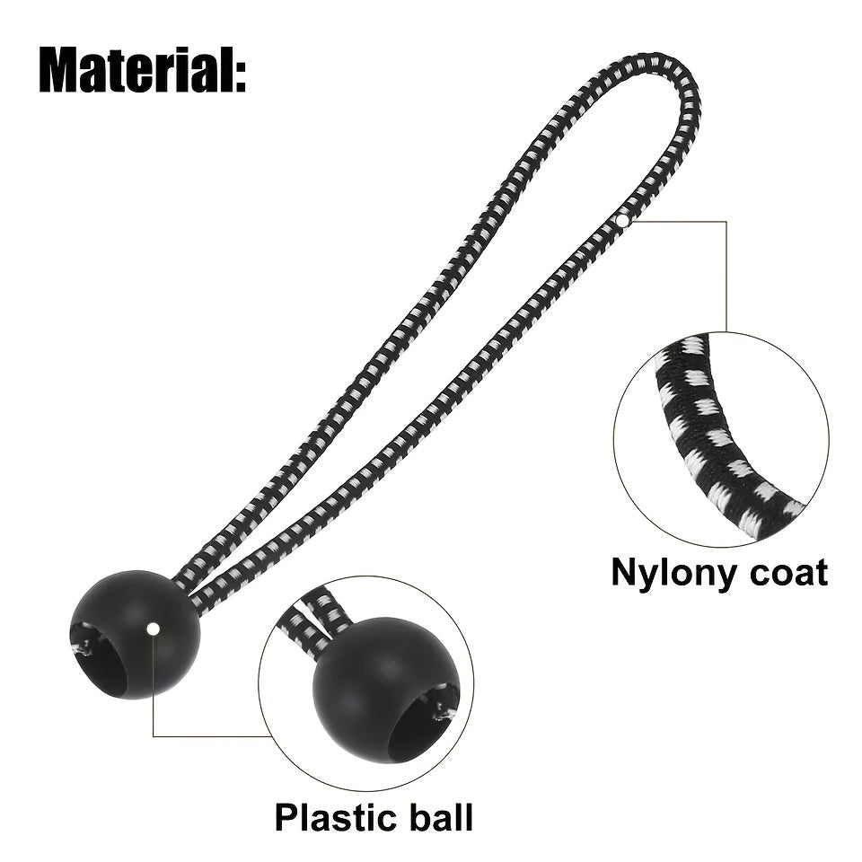 5pcs Outdoor Ball Elastic Rope Tent Luggage Lashing Strap