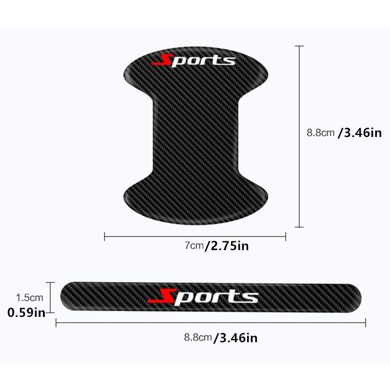 Car Door Handle Protector 8pcs Set Scratch Paint Protection Sticker