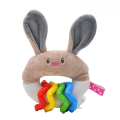 Newborn Baby Plush Teether Hand Rattles Soothing Dolls