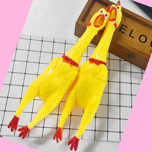 Screaming Chicken Squeeze Sound Pet Toy