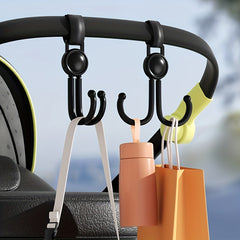 Car Hooks Double Hook Bicycle Stroller Hanging Bag Anti Fall Hook
