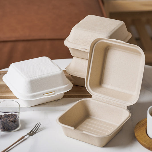 10 PCS Cake Case Disposable Hamburger Package Boxes