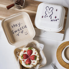 10 PCS Cake Case Disposable Hamburger Package Boxes