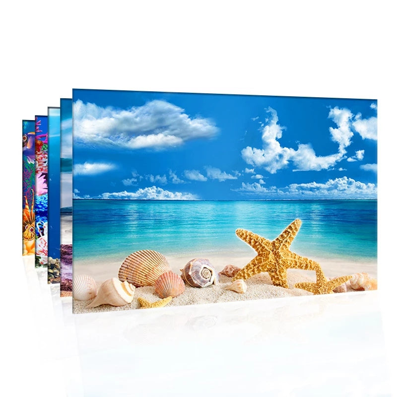 Aquarium Fish Tank Background Decoration Sticker Poster