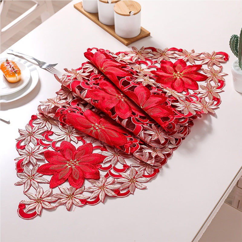 Christmas Printed Table Runner Party Picnic Table Cloth Table Decoration