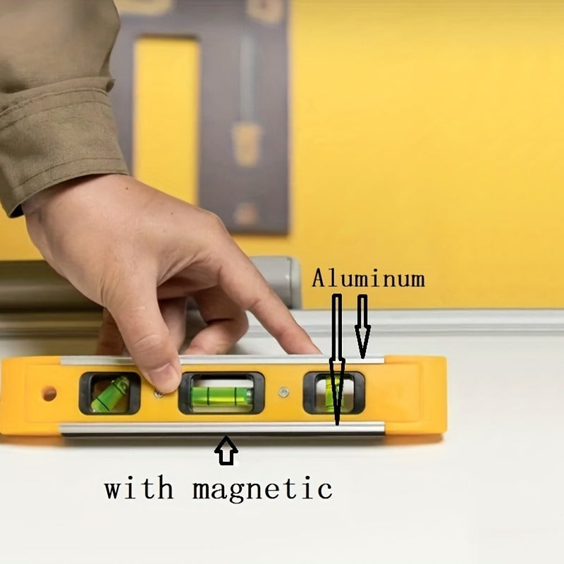 3-in-1 Aluminum Beam Level, Magnetic Bubble, Durable Tool