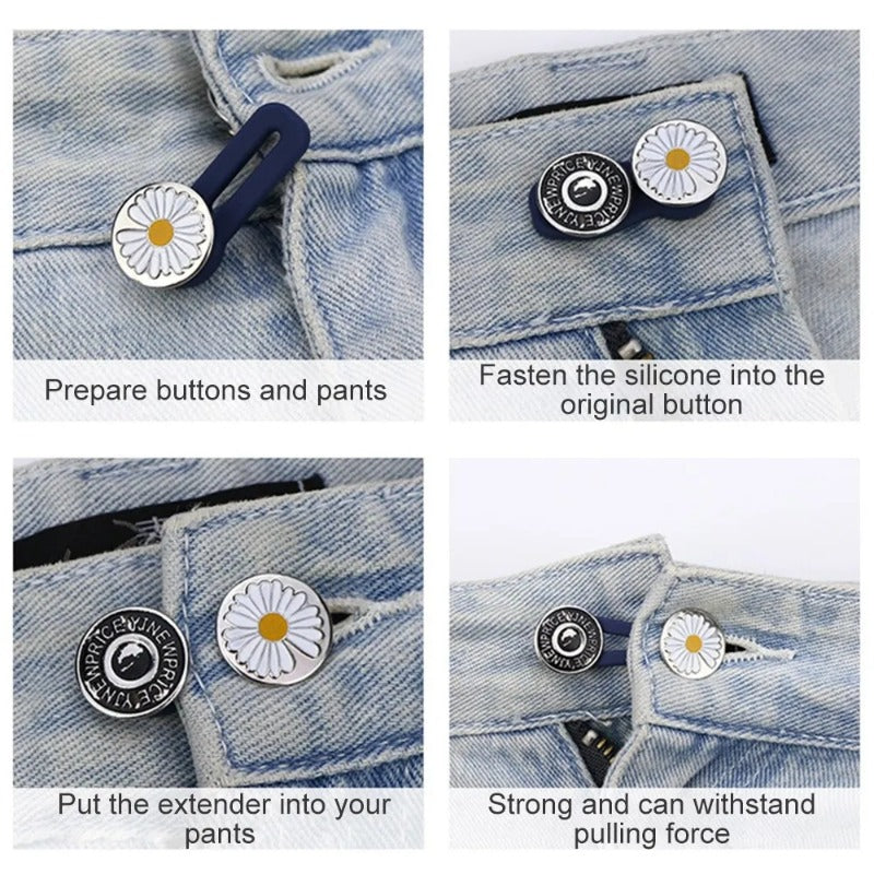 Metal Button Extender No Sewing Required Repair Jeans Shirts Jackets Pants