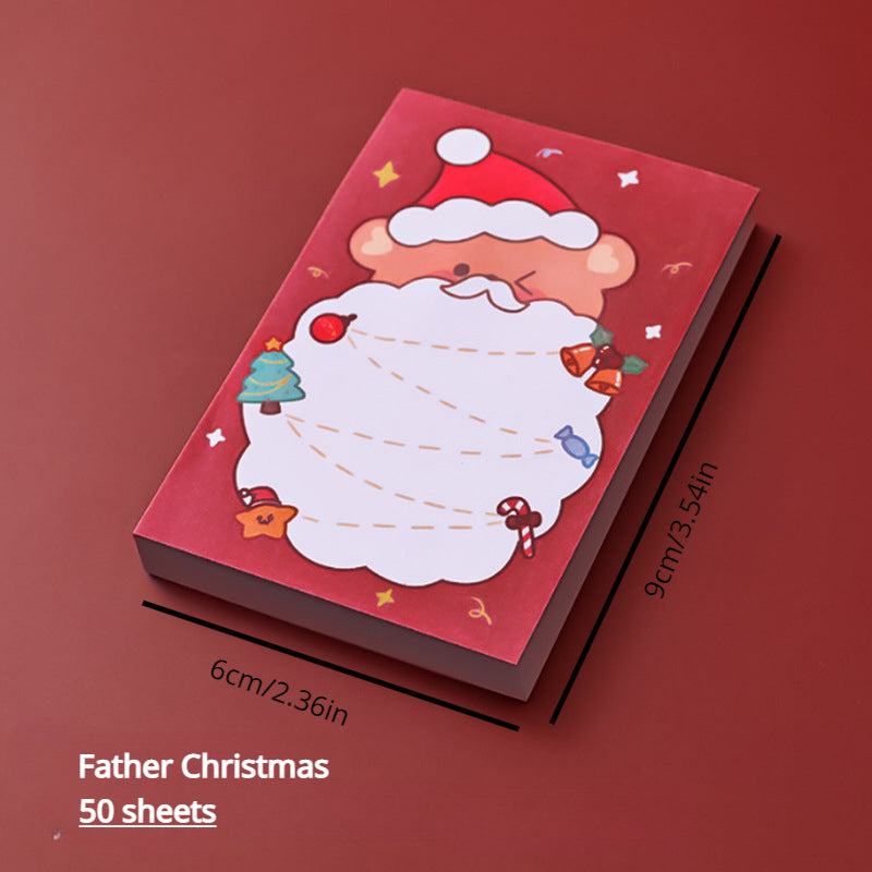 Christmas Sticky Notes Set Portable Notepad Office Stickers