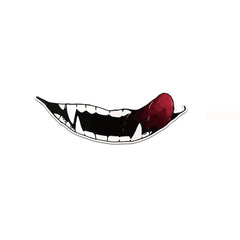 Motorcycle Helmet Decoration Sticker Teeth DIY Decals