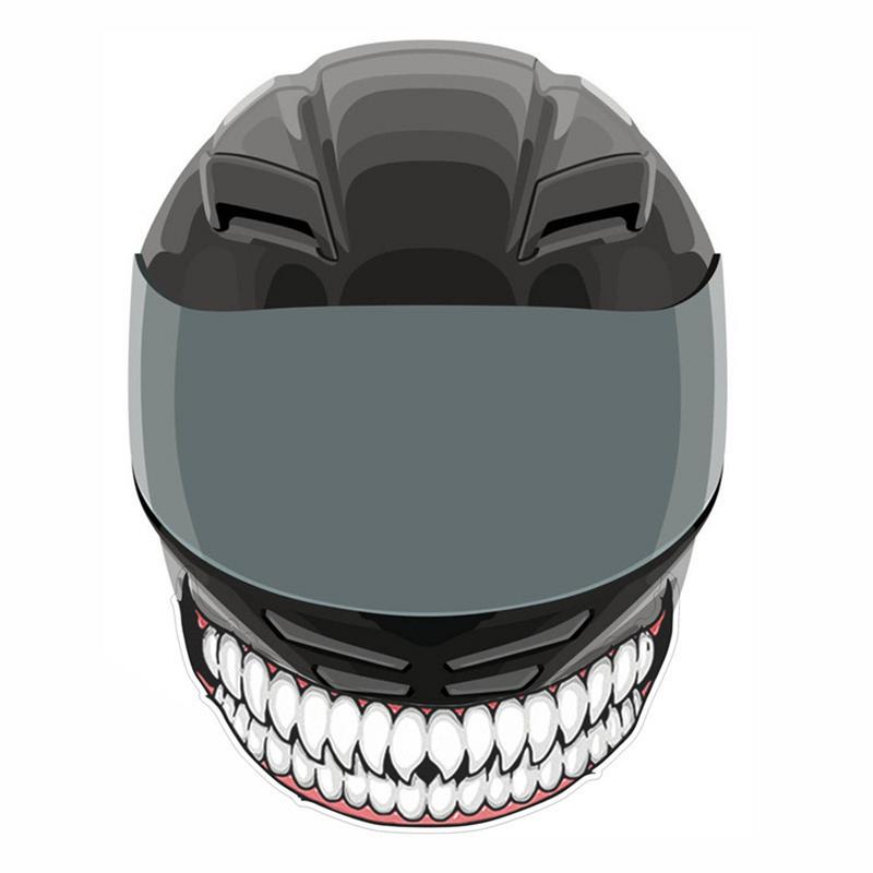 Motorcycle Helmet Decoration Sticker Teeth DIY Decals