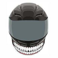 Motorcycle Helmet Decoration Sticker Teeth DIY Decals