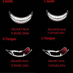 Motorcycle Helmet Decoration Sticker Teeth DIY Decals