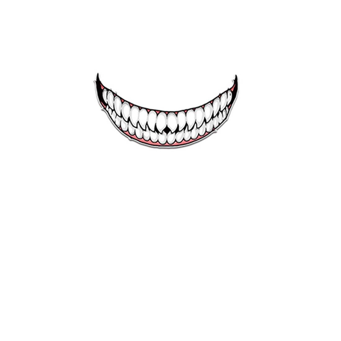 Motorcycle Helmet Decoration Sticker Teeth DIY Decals